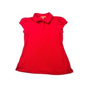 ModCloth red key hole cap sleeve polo‎ collared short sleeve XS